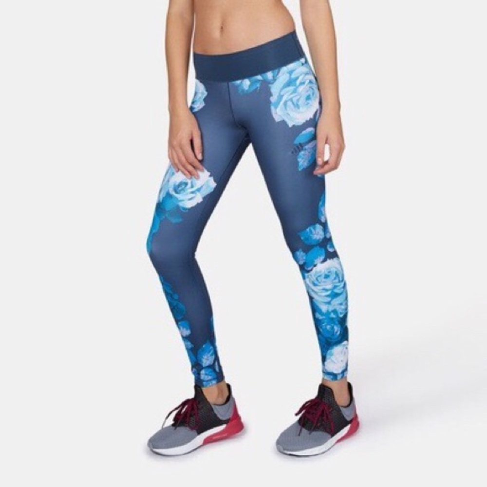 ADIDAS WO EUROPE FLORAL BLUE LEGGINGS